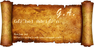 Göbel Adrián névjegykártya