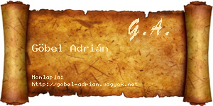 Göbel Adrián névjegykártya
